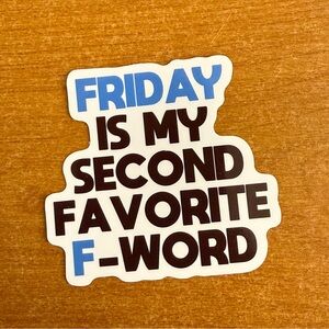 Blue and Black Fun Quote Sticker‎